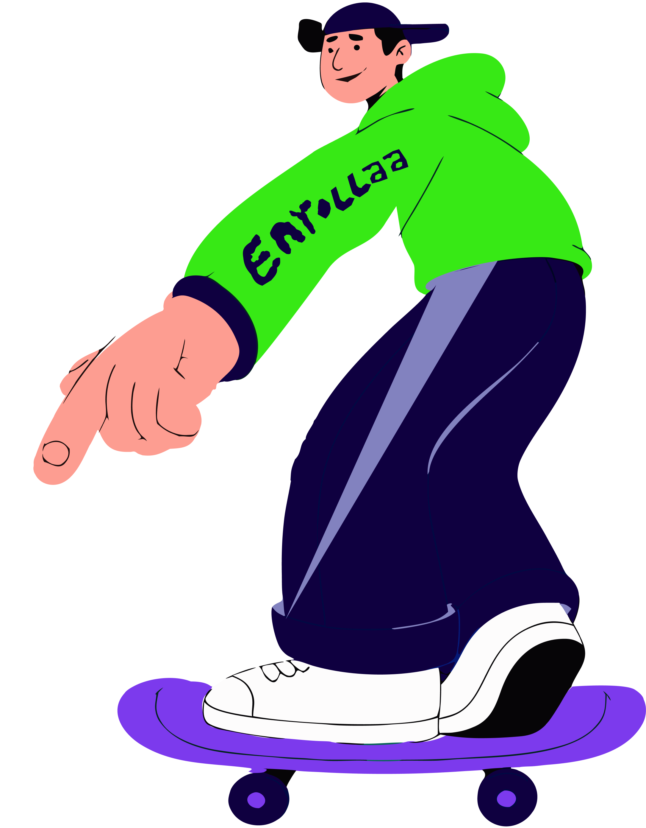 Student with Enrollaa Hoodie on Skateboard